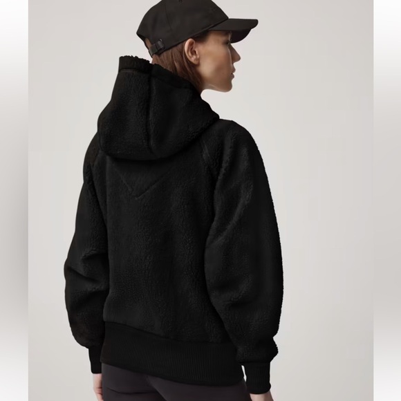 CANADA GOOSE Black Wool Zip Hooded Jacket SZ L NWT - Picture 3 of 7